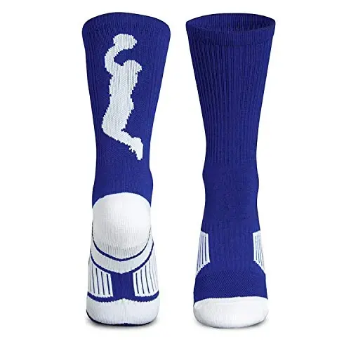 ChalkTalkSPORTS Basketball Performance Crew Socks - Jump Shot - Youth & Adult - Elite Basketball Mid-Calf Socks - 1