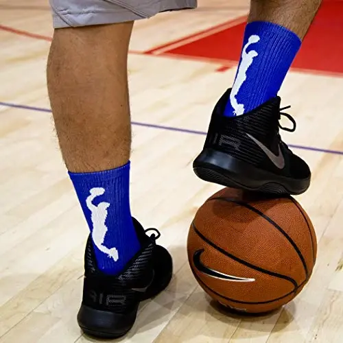 ChalkTalkSPORTS Basketball Performance Crew Socks - Jump Shot - Youth & Adult - Elite Basketball Mid-Calf Socks - 2