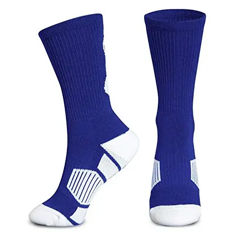 ChalkTalkSPORTS Basketball Performance Crew Socks - Jump Shot - Youth & Adult - Elite Basketball Mid-Calf Socks - 4