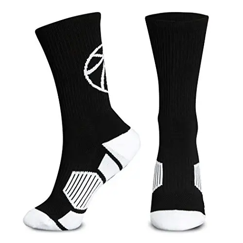 ChalkTalkSPORTS Basketball Socks - Cushioned Mid-Calf Crew - Youth & Adult | Moisture-Wicking Performance Blend, Athletic Basketball Gear, Stay-Up Technology, Arch Support, Breathable, Boys and Men - 5