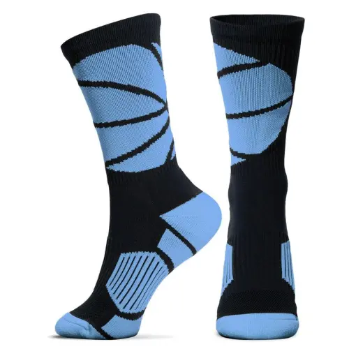 ChalkTalkSPORTS Basketball Socks - Cushioned Mid-Calf Crew - Youth & Adult | Moisture-Wicking Performance Blend, Athletic Basketball Gear, Stay-Up Technology, Arch Support, Breathable, Boys and Men - 1