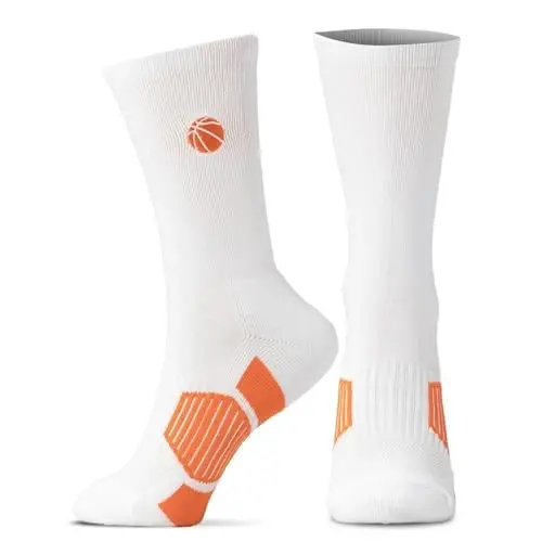 ChalkTalkSPORTS Basketball Socks - Cushioned Mid-Calf Crew - Youth & Adult | Moisture-Wicking Performance Blend, Athletic Basketball Gear, Stay-Up Technology, Arch Support, Breathable, Boys and Men - 1