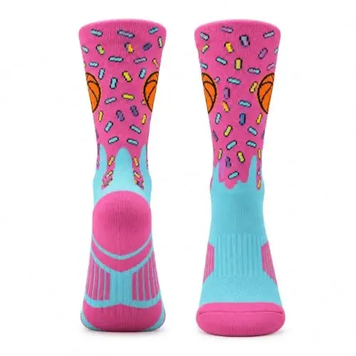 ChalkTalkSPORTS Basketball Socks - Cushioned Mid-Calf Crew - Youth & Adult | Moisture-Wicking Performance Blend, Athletic Basketball Gear, Stay-Up Technology, Arch Support, Breathable, Boys and Men - ChalkTalkSPORTS (1)