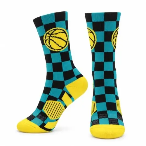 ChalkTalkSPORTS Basketball Socks - Cushioned Mid-Calf Crew - Youth & Adult | Moisture-Wicking Performance Blend, Athletic Basketball Gear, Stay-Up Technology, Arch Support, Breathable, Boys and Men - 1
