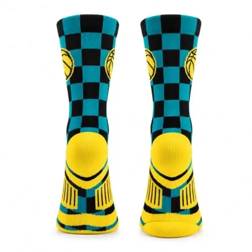 ChalkTalkSPORTS Basketball Socks - Cushioned Mid-Calf Crew - Youth & Adult | Moisture-Wicking Performance Blend, Athletic Basketball Gear, Stay-Up Technology, Arch Support, Breathable, Boys and Men - ChalkTalkSPORTS (1)