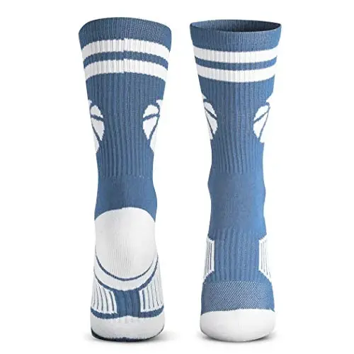 ChalkTalkSPORTS Basketball Socks - Cushioned Mid-Calf Crew - Youth & Adult | Moisture-Wicking Performance Blend, Athletic Basketball Gear, Stay-Up Technology, Arch Support, Breathable, Boys and Men - ChalkTalkSPORTS (1)