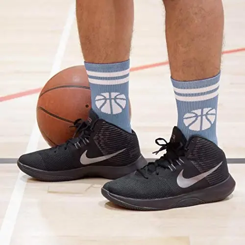 ChalkTalkSPORTS Basketball Socks - Cushioned Mid-Calf Crew - Youth & Adult | Moisture-Wicking Performance Blend, Athletic Basketball Gear, Stay-Up Technology, Arch Support, Breathable, Boys and Men - 4