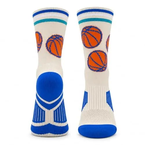 ChalkTalkSPORTS Basketball Socks - Cushioned Mid-Calf Crew - Youth & Adult | Moisture-Wicking Performance Blend, Athletic Basketball Gear, Stay-Up Technology, Arch Support, Breathable, Boys and Men - 2