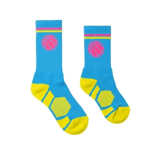 ChalkTalkSPORTS Basketball Socks - Cushioned Mid-Calf Crew - Youth & Adult | Moisture-Wicking Performance Blend, Athletic Basketball Gear, Stay-Up Technology, Arch Support, Breathable, Boys and Men - 3