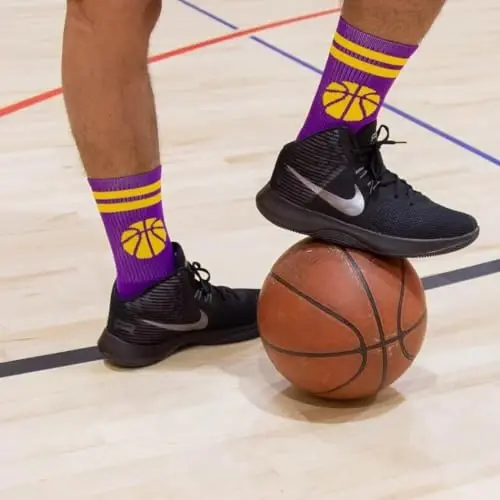ChalkTalkSPORTS Basketball Socks - Cushioned Mid-Calf Crew - Youth & Adult | Moisture-Wicking Performance Blend, Athletic Basketball Gear, Stay-Up Technology, Arch Support, Breathable, Boys and Men - CHALKTALKSPORTS (1)