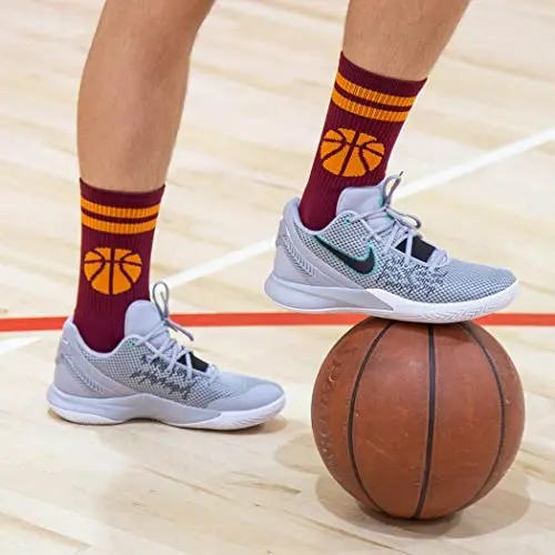 ChalkTalkSPORTS Basketball Socks - Cushioned Mid-Calf Crew - Youth & Adult | Moisture-Wicking Performance Blend, Athletic Basketball Gear, Stay-Up Technology, Arch Support, Breathable, Boys and Men - CHALKTALKSPORTS (1)