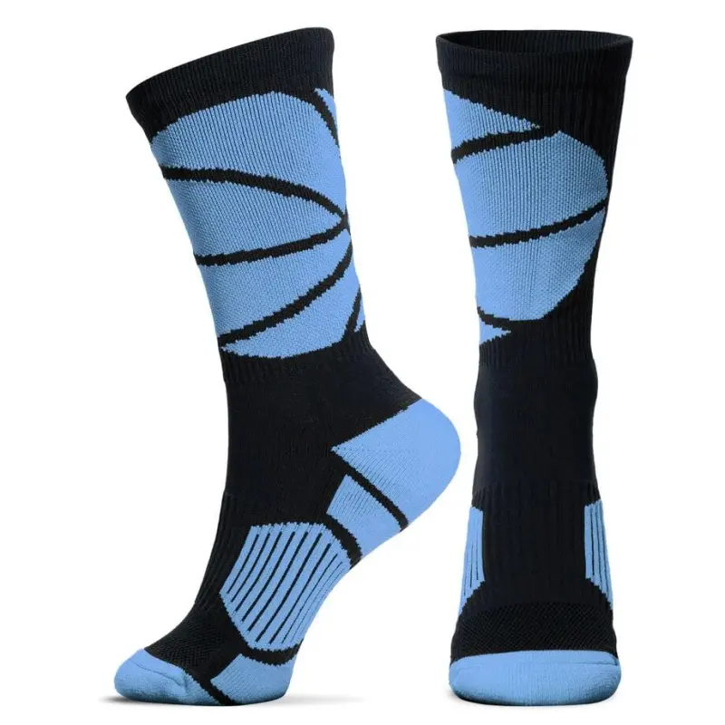 ChalkTalkSPORTS Basketball Socks - Cushioned Mid-Calf Crew - Youth & Adult | Moisture-Wicking Performance Blend, Athletic Basketball Gear, Stay-Up Technology, Arch Support, Breathable, Boys and Men - 1