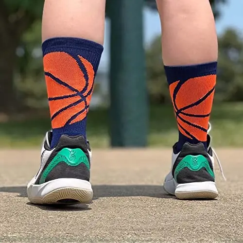 ChalkTalkSPORTS Basketbol Paypoqlari - Yumshatilgan O‘rta Uzunlikdagi - Yoshlar va Kattalar uchun | Namlikni o‘tkazmaydigan samarali aralashma, Sport basketbol anjomlari, Sirpanmaydigan texnologiya, Kamar qo‘llab-quvvatlashi, Nafas oluvchi, O‘g‘il bolalar va Erkaklar uchun - 5