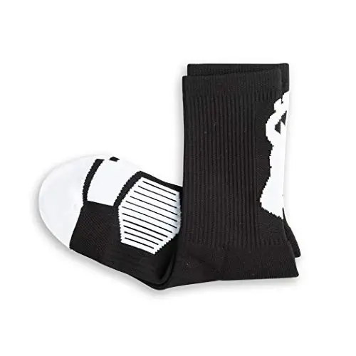 ChalkTalkSPORTS Basketball Performance Crew Socks - Jump Shot - Youth & Adult - Elite Basketball Mid-Calf Socks - 4