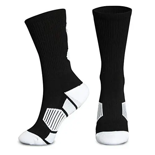 ChalkTalkSPORTS Basketball Performance Crew Socks - Jump Shot - Youth & Adult - Elite Basketball Mid-Calf Socks - 2