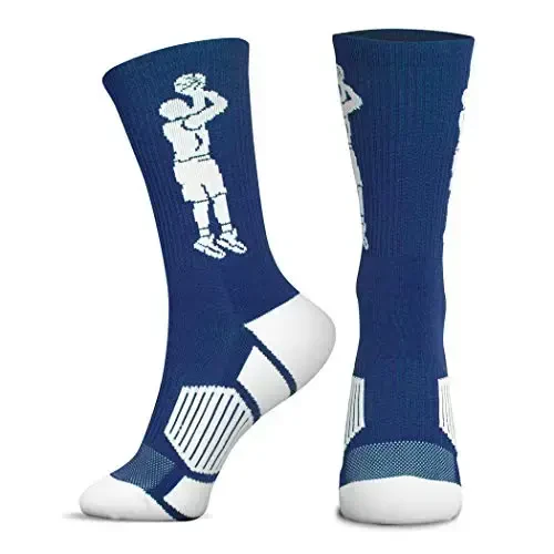 ChalkTalkSPORTS Basketball Performance Crew Socks - Jump Shot - Youth & Adult - Elite Basketball Mid-Calf Socks 