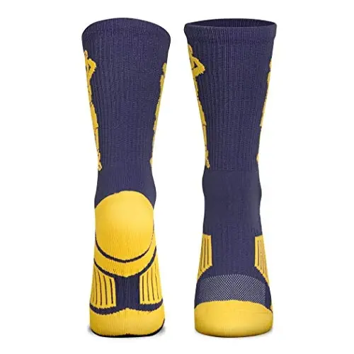 ChalkTalkSPORTS Basketball Performance Crew Socks - Jump Shot - Youth & Adult - Elite Basketball Mid-Calf Socks - 2