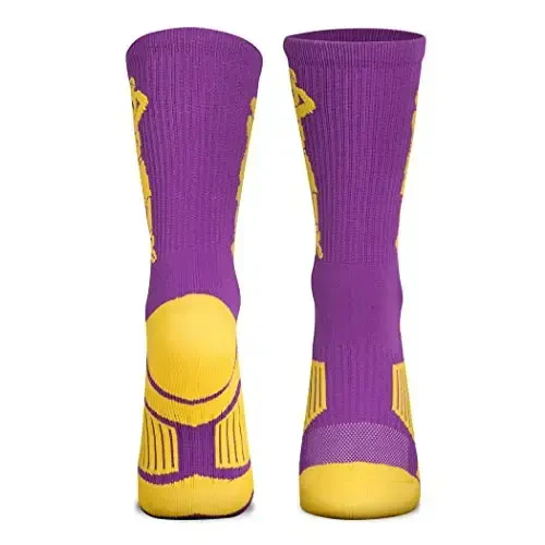ChalkTalkSPORTS Basketball Performance Crew Socks - Jump Shot - Youth & Adult - Elite Basketball Mid-Calf Socks - 2