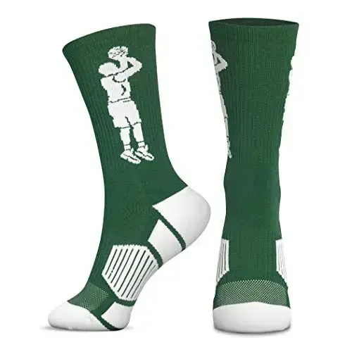 ChalkTalkSPORTS Basketball Performance Crew Socks - Jump Shot - Youth & Adult - Elite Basketball Mid-Calf Socks 