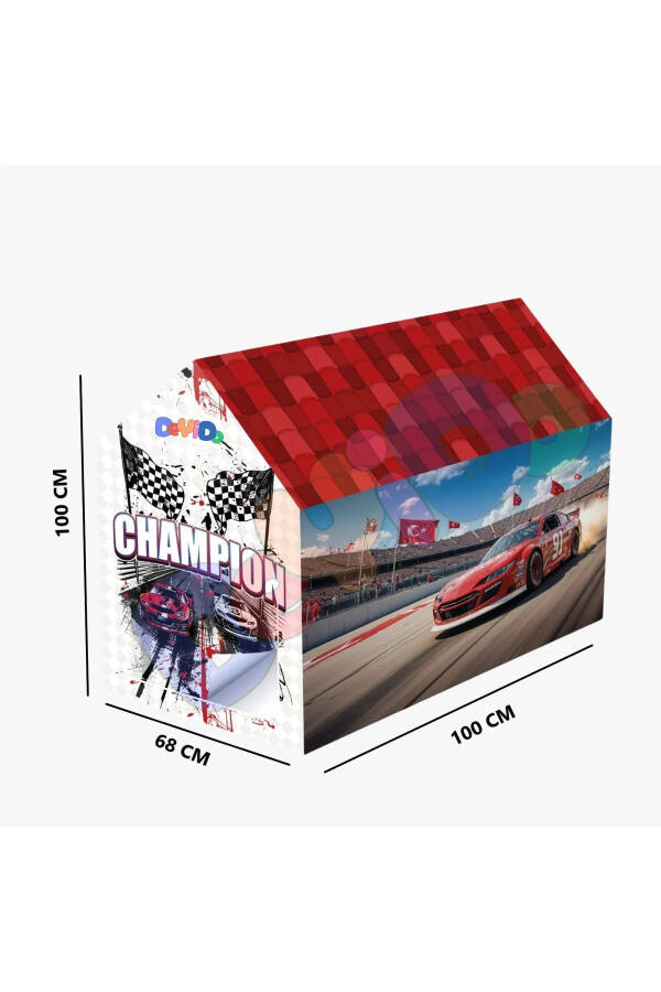 Champion Cars Fun Play Tent Playhouse Mini Racers Camping Tent - 2