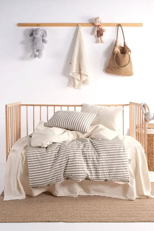 Chance Bebe %100 Pamuklu Yıkamalı Nevresim Takımı 100*150-kahve ekru - 1