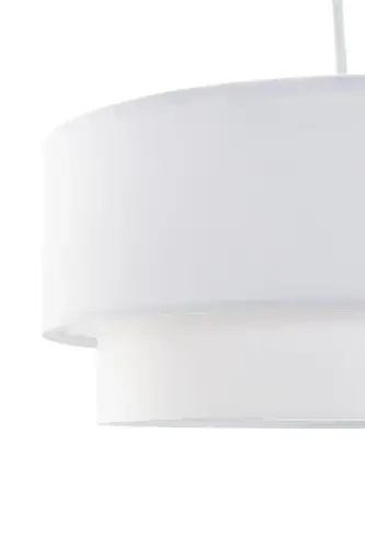 Chandelier, Fabric 2 Layer White Cake Chandelier-White - 3