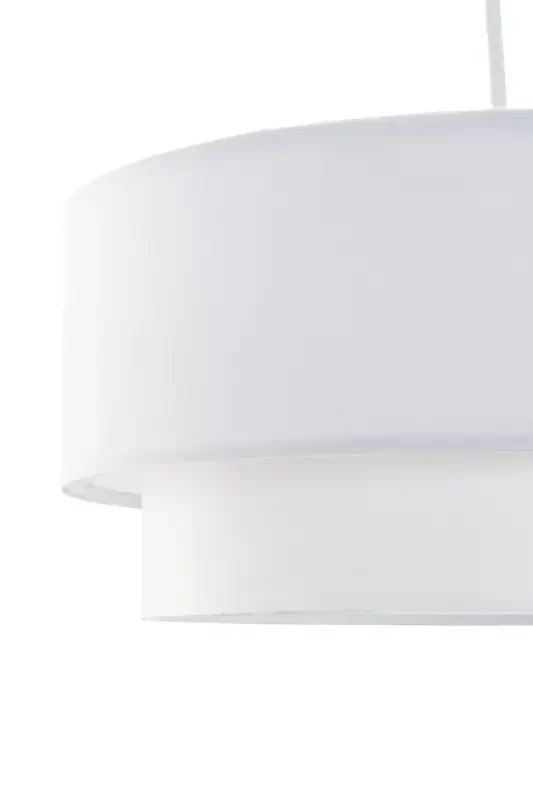 Chandelier, Fabric 2 Layer White Cake Chandelier-White - 3