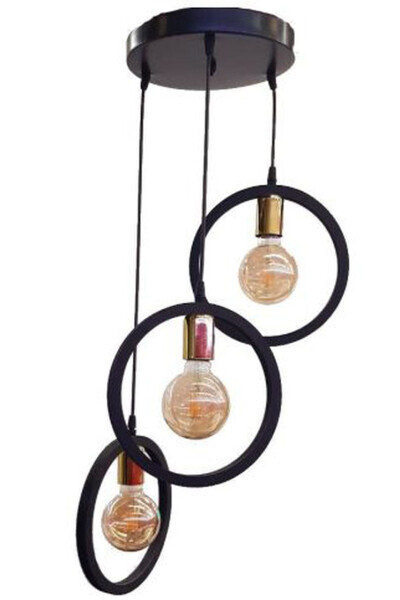 Chandelier Osilib tushgan Uchta zamonaviy dizayn retro kvartira Chandelier - DESİNGSTORE