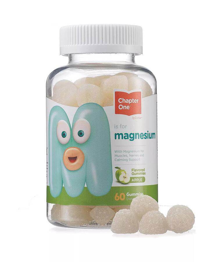 Chapter One Apple Flavored Magnesium for Kids - 60 Flavored Gummies No Color - 1