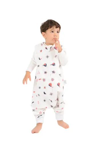 Chaqaloq Bebek Qishki Va Mavsumiy Ikki Qavatli Flannel Uyqu Xaltasi 1 Tog'-Oq 
