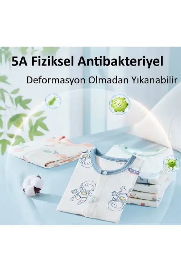 Chaqaloq, Bola Tulumchasi Yozgi 100% Organik Paxta, Body, Zıbın, Tulum 1-2 Yil (SEVIMLI HAYVONLAR PUSHKI) - 6