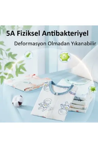 Chaqaloq, Bola Tulumchasi Yozgi 100% Organik Paxta, Body, Zıbın, Tulum 1-2 Yil (SEVIMLI HAYVONLAR PUSHKI) - 7