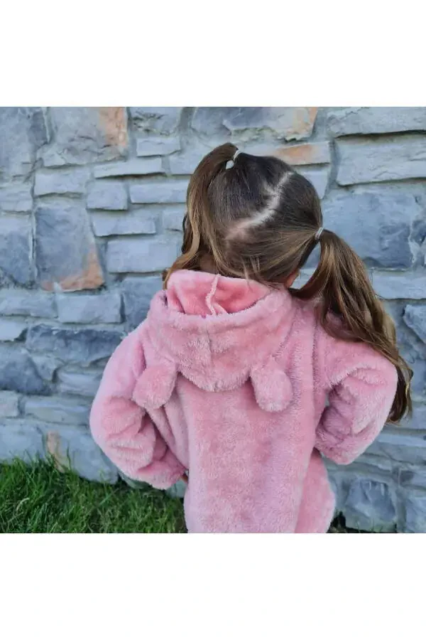 Chaqaloq-Bolalar Plush Kaputli Ko'ylagi - 5