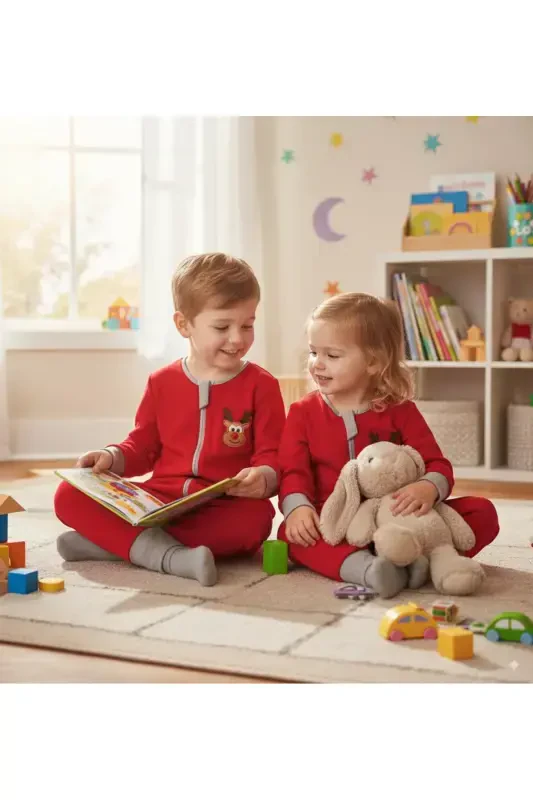 Chaqaloq Bolalar Tikilgan Uzoq Yengli Oeko-tex Mikro Polar Uyqu Kostyumi Tog 2 - 4