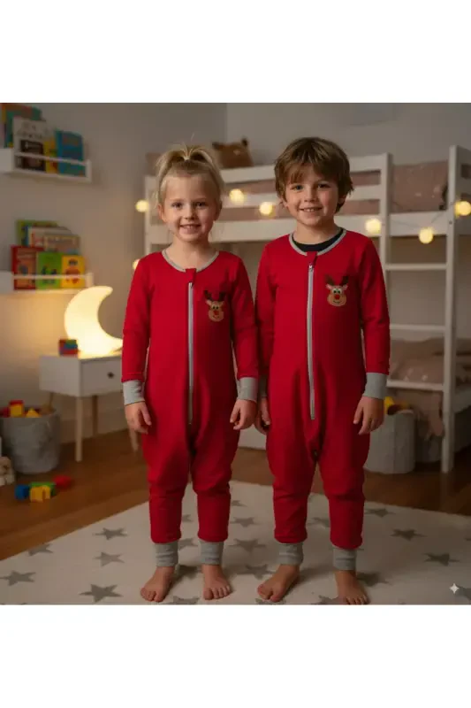 Chaqaloq Bolalar Tikilgan Uzoq Yengli Oeko-tex Mikro Polar Uyqu Kostyumi Tog 2 - 8