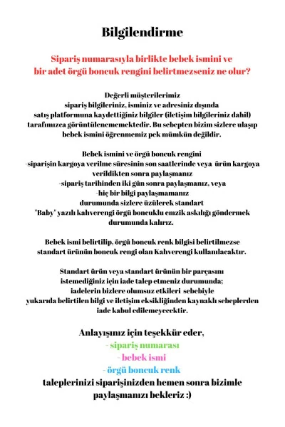 Chaqaloq emzik zanjirchasi iligi. Qisqa ismlarga maxsus tabiiy yog'och boncuk. - 8