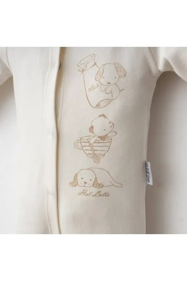 Chaqaloq kombinezoni to'plami 100% paxta it mavzuli shapka va - 2