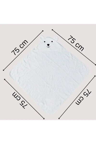 Chaqaloq kundak sochiq - tabiiy bambuk va toza paxta aralashmasi bilan kaputli - 22
