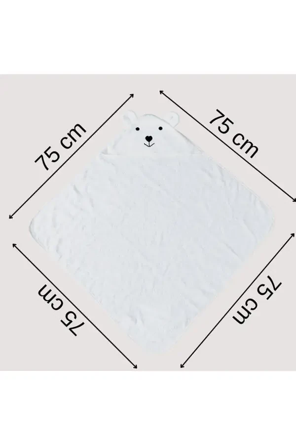Chaqaloq kundak sochiq - tabiiy bambuk va toza paxta aralashmasi bilan kaputli - 7