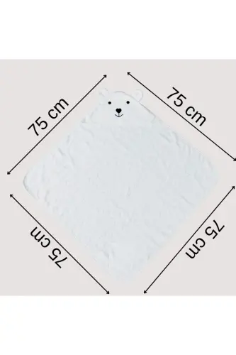 Chaqaloq kundak sochiq - tabiiy bambuk va toza paxta aralashmasi bilan kaputli - 5