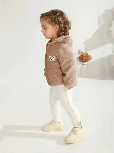 Baby Boys Girls Fleece Jackets Zip Up Hoodies Cute Bear Coats Fall Winter Fuzzy Jacket Newborn Boys Girls Outwear - 3