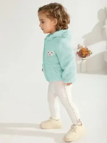 Baby Boys Girls Fleece Jackets Zip Up Hoodies Cute Bear Coats Fall Winter Fuzzy Jacket Newborn Boys Girls Outwear - 5