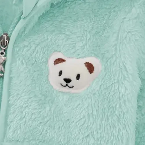 Baby Boys Girls Fleece Jackets Zip Up Hoodies Cute Bear Coats Fall Winter Fuzzy Jacket Newborn Boys Girls Outwear - 7