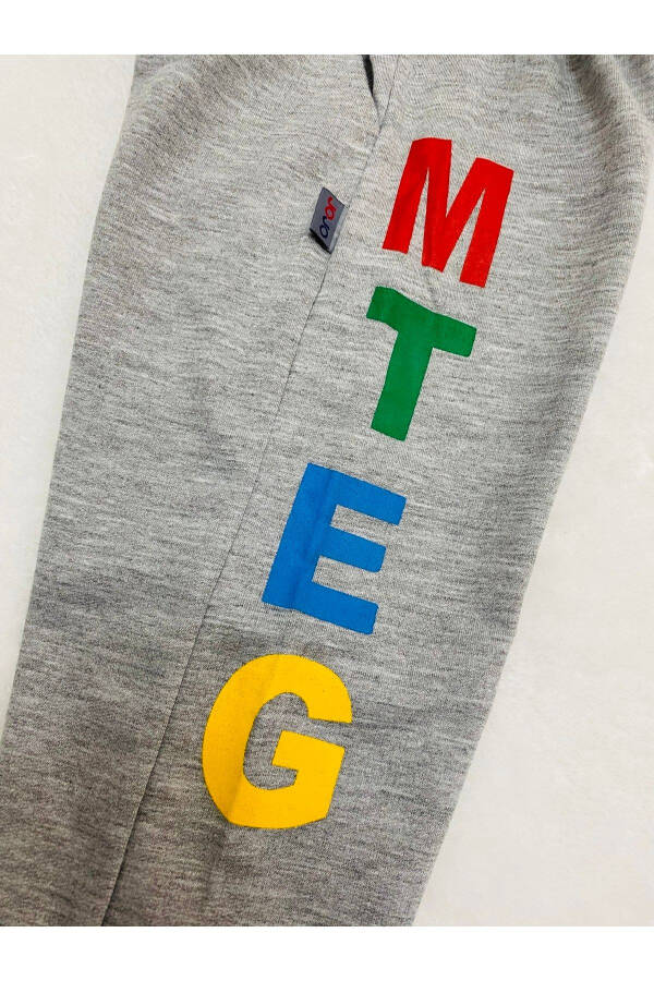 Chaqaloq o'g'il bolalar uchun kulrang sport shim, naqshli bolalar shimi 1/2/3/4 yosh - 2