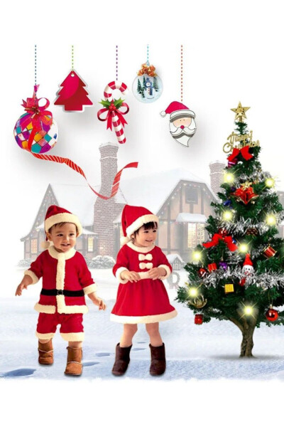 Chaqaloq Santa Klaus kostyumi o'g'il bola chaqaloq Yangi yil - MOMIŞ BEBIŞ (1)