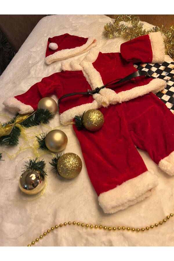 Chaqaloq Santa Klaus kostyumi o'g'il bola chaqaloq Yangi yil - 3