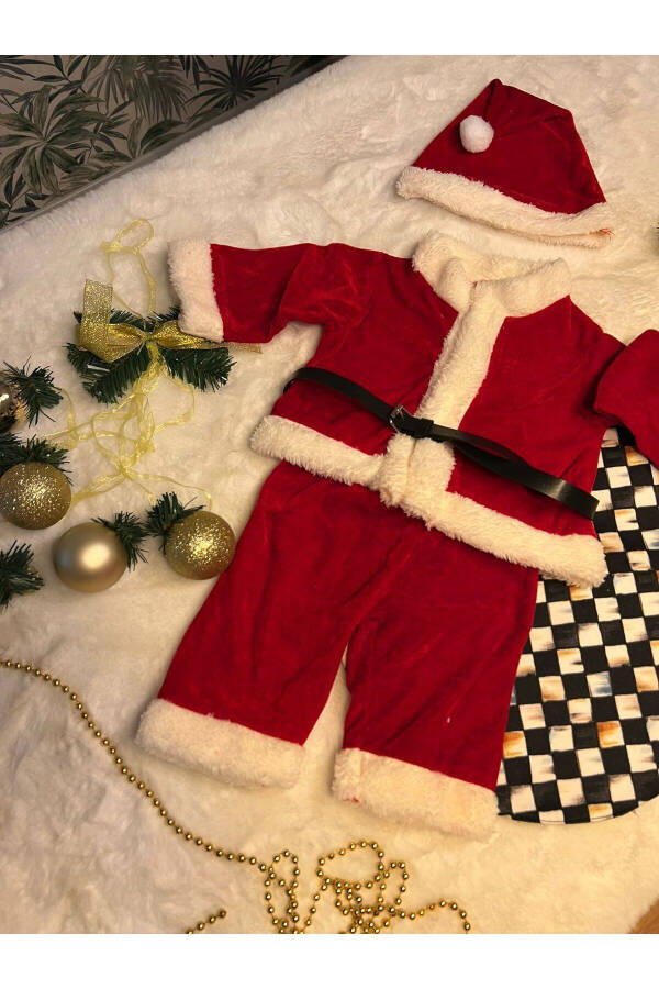 Chaqaloq Santa Klaus kostyumi o'g'il bola chaqaloq Yangi yil - 4
