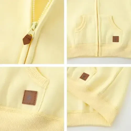 Chaqaloq Sherpa astarli fermuarli yengil flys ko'ylagi. Qattiq ayiq paltosi. Kuz-qish. 3-24 oy. - 4