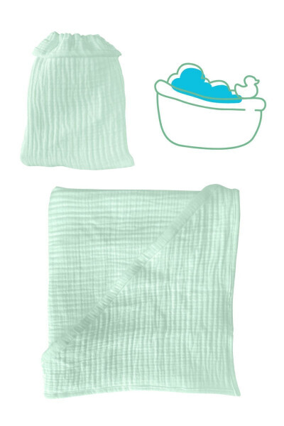 Chaqaloq Sochiq va Yuvish Matosi To'plami - 100% Organik Muslin Vanna Yuvish Matosi va Sochiq To'plami - JOYOUS MOM KIDS (1)