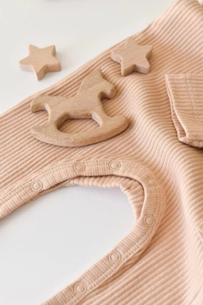 Chaqaloq uzun yengli tulum, 50% Modal mato — 50% Organik paxta, Chaqaloq va yangi tug'ilganlar seriyasi — Csym11412 - 4